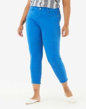 NYDJ Alina Bold Blue Skinny Cropped Ankle Pant 22W NEW WITH TAGS